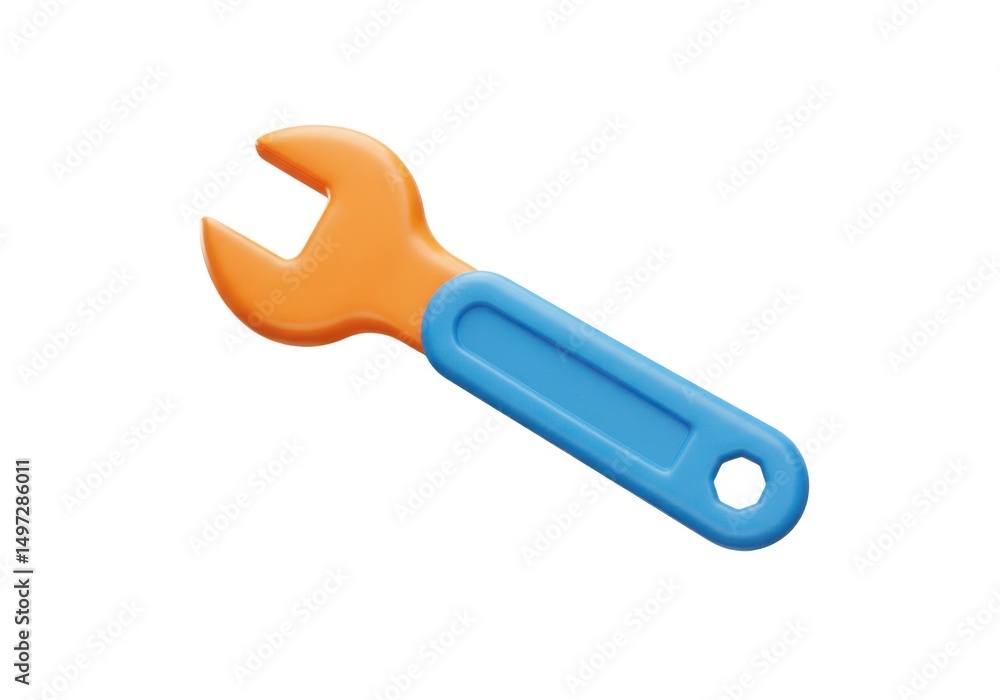 Cartoon wrench isolated on white background Cartoon wrench isolated on white background