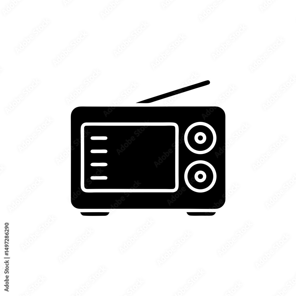 Obraz premium creative details Touchscreen radio icon vector illustration 