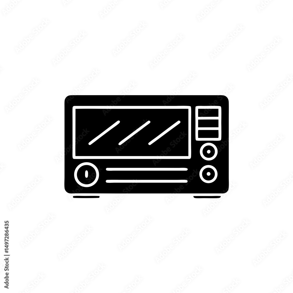 Fototapeta premium creative details Touchscreen radio icon vector illustration 