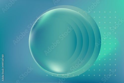 Abstract glowing digital futuristic background emerald color blurred gradient backdrop with flowing geometric shapes. Tech corporate design, modern technology. Ideal for website banner, presentation