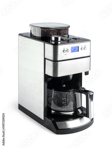 Fotografía Drip coffee maker with integrated grinder and glass carafe