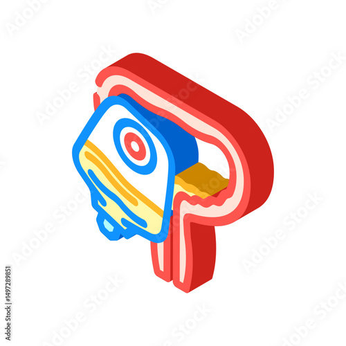 urostomy urology isometric icon vector illustration