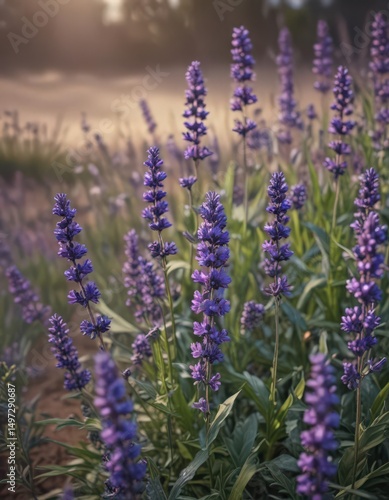 Wallpaper Mural Deep violet lavender flowers, fine details visible,  soft,  nature Torontodigital.ca
