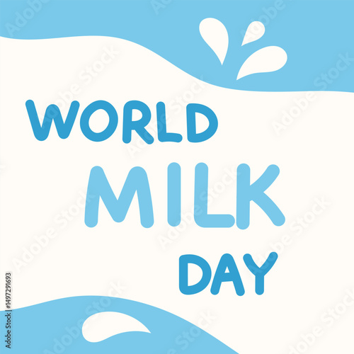 World milk day poster background