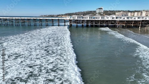 Wallpaper Mural Pacific Beach In San Diego California United States. Breathtaking Aerial View Of A Lush Tropical Coastline Scenery. Shore Clouds Sky Beach Sea. Shore Seaside Tropical Environment. Torontodigital.ca