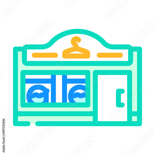 dry cleaner shop color icon vector illustration