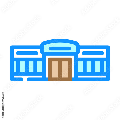 hypermarket shop color icon vector illustration