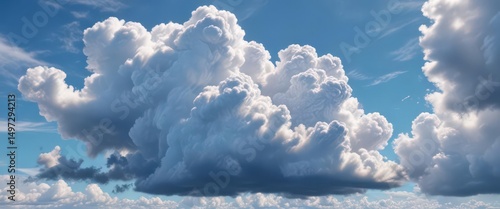 Wallpaper Mural Brilliant blue sky, billowing cumulus clouds add texture , bluesky, perspective, texture Torontodigital.ca