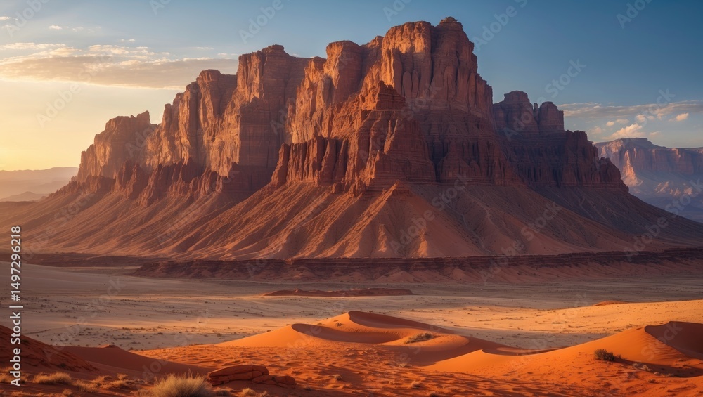 Naklejka premium Mountains Found in the Desert