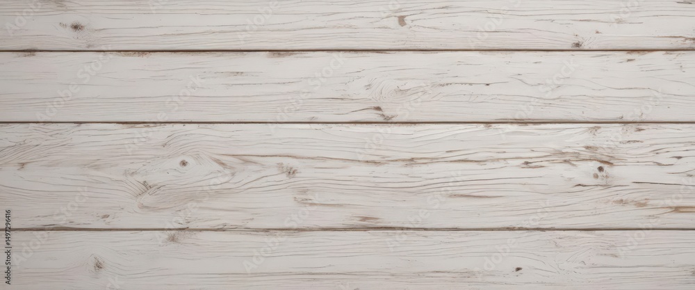 Obraz premium Whitewashed wood background, visible wood grain, slightly distressed, rustic, stock, detail
