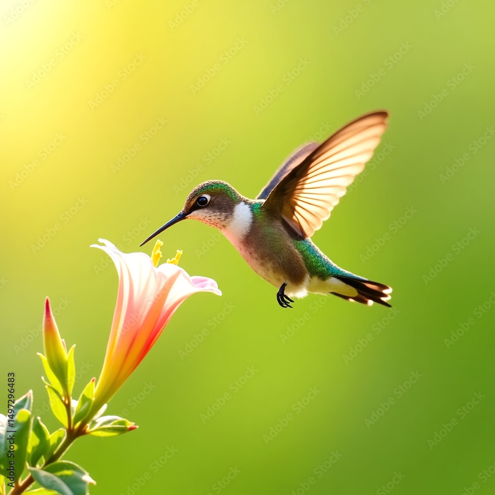 Naklejka premium hummingbird in flight
