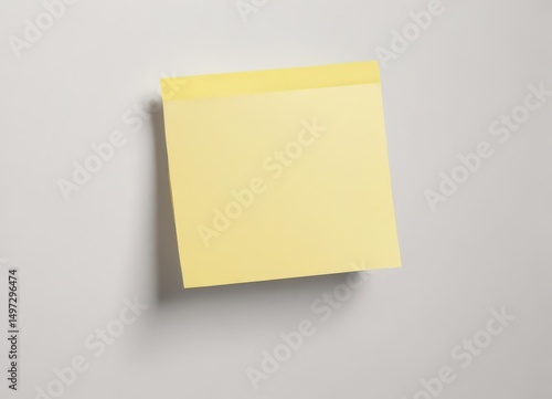 Wallpaper Mural Close-up of a single bright yellow sticky note isolated on pure white ,  close-up,  school,  texture Torontodigital.ca