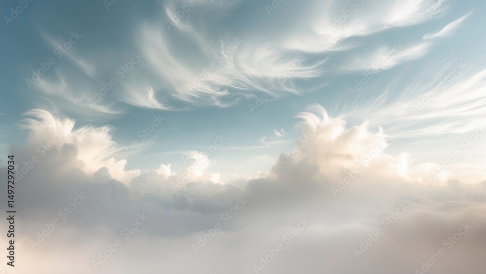 Fototapeta premium An enchanting luminous backdrop showcasing an abstract sky.
