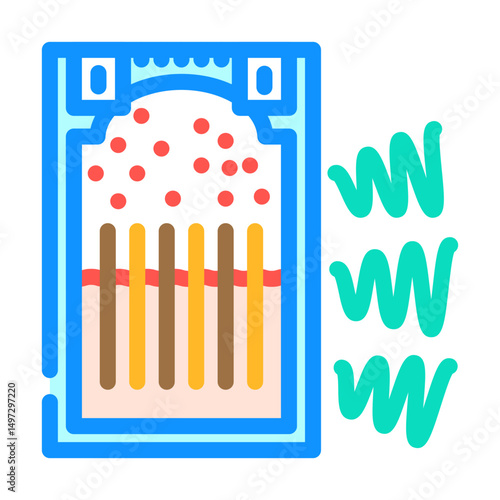 nuclear reactor releasing radiation radioactive pollution color icon vector illustration