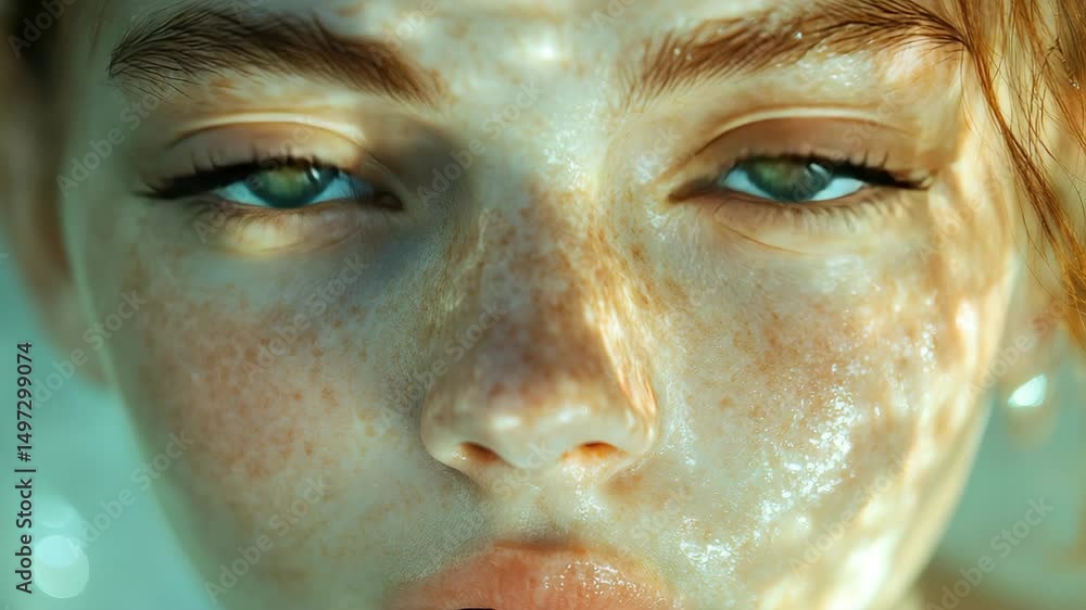 A close up of a woman ' s face A close up of a woman ' s face