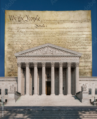 Supreme Court building and Declaration of Independence