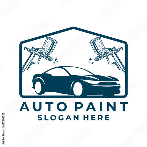 Car Painting logo design vector template. Auto car spray logo design vector icon