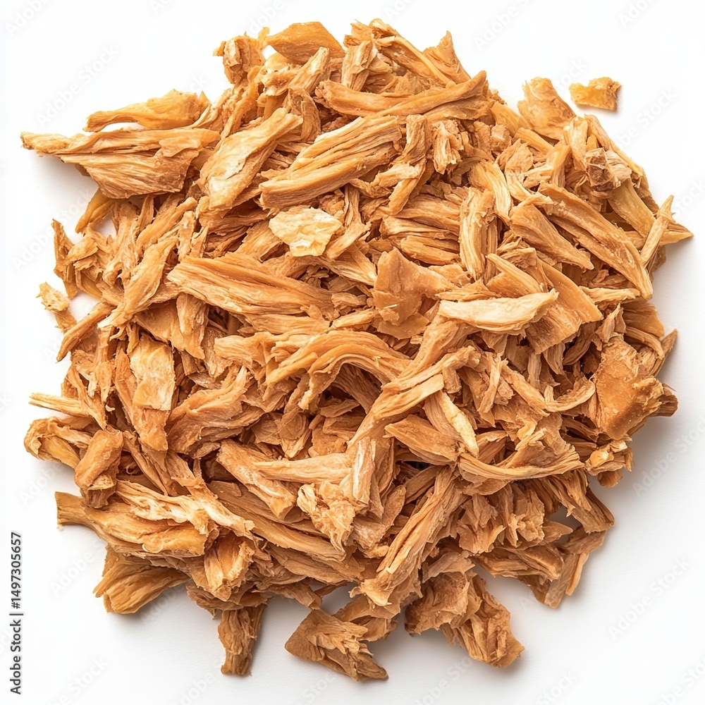 Pile of dried lily flowers close up on white background Pile of dried lily flowers close up on white background