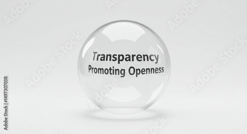 Transparent orb displaying Transparency Promoting Openness