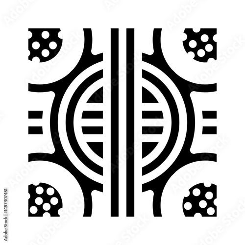 junction highway road glyph icon vector illustration
