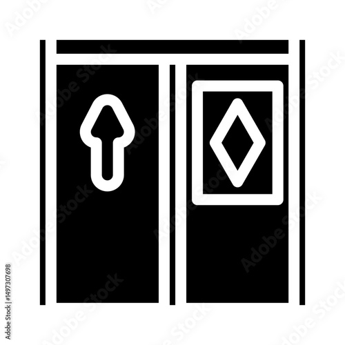 hov lane highway road glyph icon vector illustration