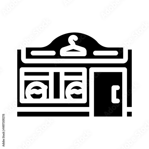 dry cleaner shop glyph icon vector illustration