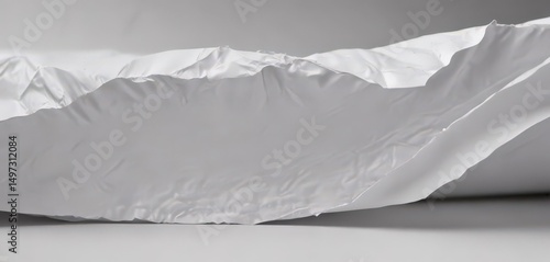 Wallpaper Mural Close-up view of heavily creased white paper; sharp detail , folds, neat, rough texture Torontodigital.ca