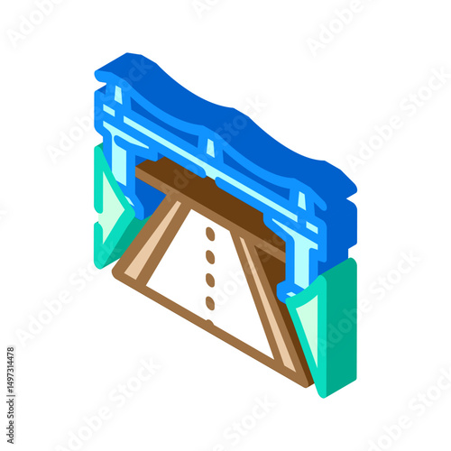 overpass highway road isometric icon vector illustration