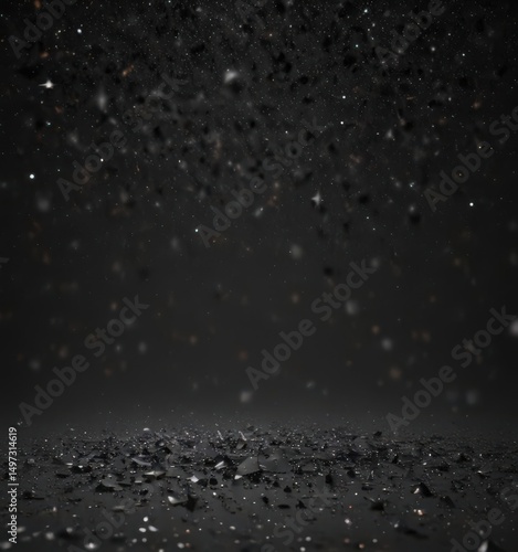 Wallpaper Mural Inky black canvas scattered with diamond-like stars ,  astrophotography,  galaxy,  pattern Torontodigital.ca