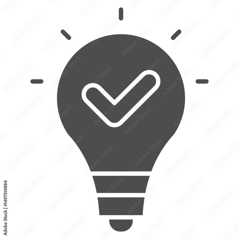 Fototapeta premium Solution Glyph Icon Element For Design