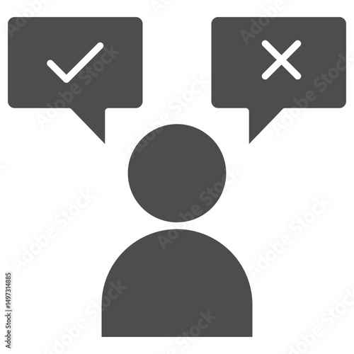 Decision Glyph Icon Element For Design