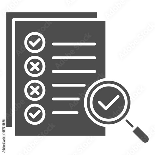 Evaluation Glyph Icon Element For Design