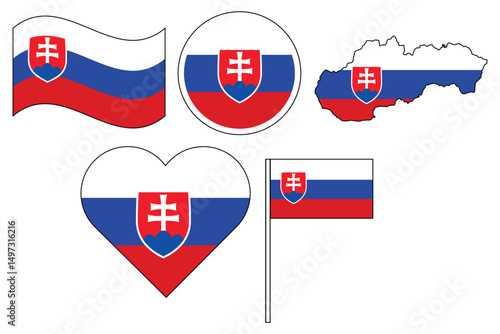 set of badges with flag of Slovakia vector illustration Free Download set of badges with flag of Slovakia vector illustration - GFXLoad