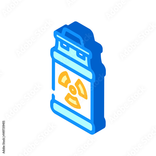 waste barrels radioactive pollution isometric icon vector illustration