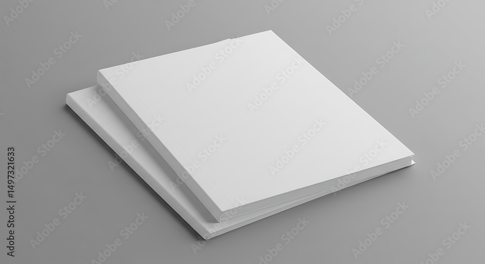 Blank White Book Mockup Stack of Two Books Print Template Paper Design Blank White Book Mockup Stack of Two Books Print Template Paper Design