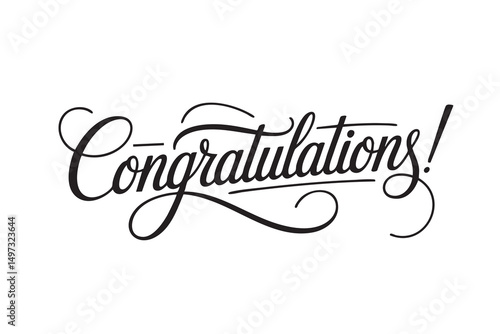 congratulations calligraphy text typography