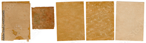 Old textured card paper without background 
grunge style