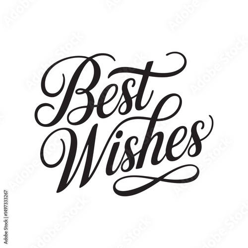 best wishes letter hand written typography