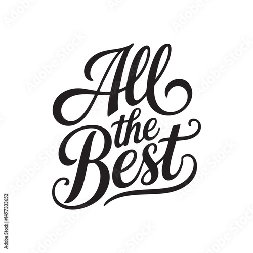 all the best hand lettering text design