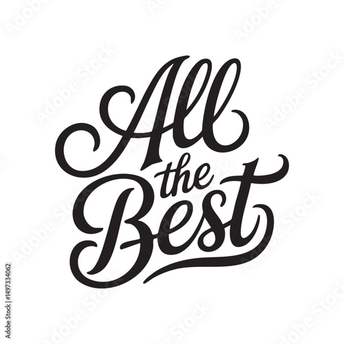 all the best hand lettering text design