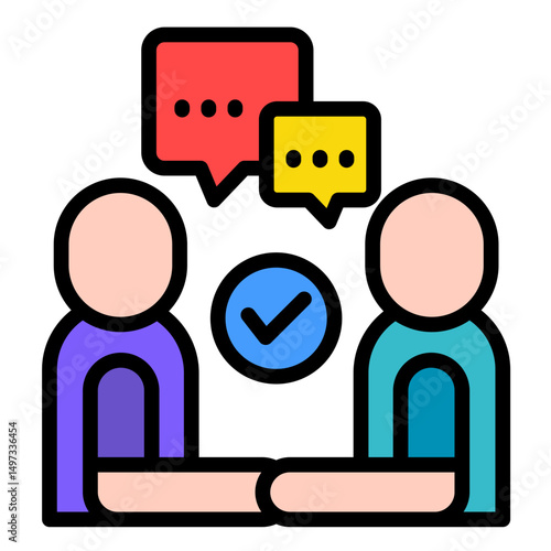 Negotiation  Icon Element For Design	