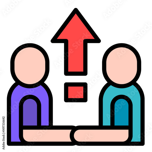 Growth Together  Icon Element For Design	