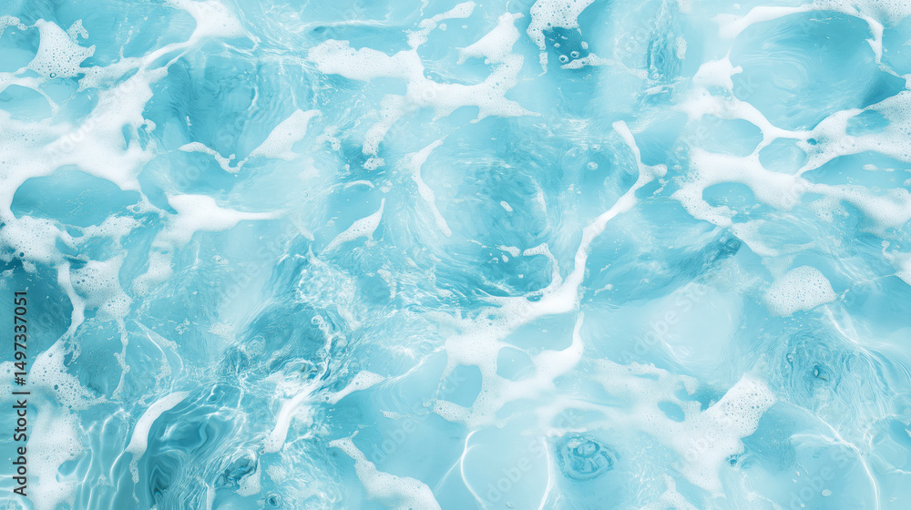 Clear Blue Water Surface with Light Reflections Background Clear Blue Water Surface with Light Reflections Background