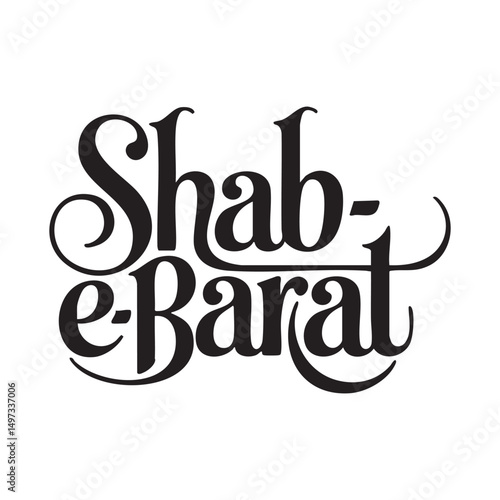 shab e barat hand lettering text design