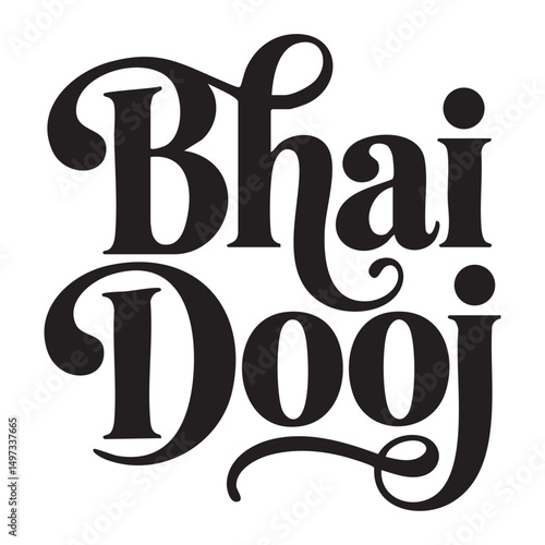 bhai dooj hand lettering text design