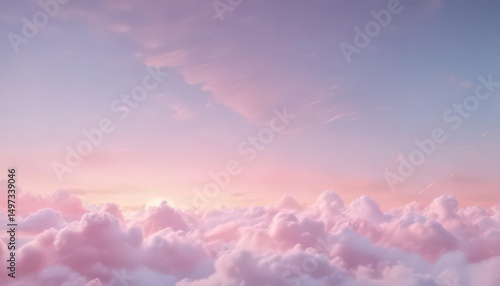 Wallpaper Mural Dreamy pastel sky gradient, cotton candy texture, light, cotton candy Torontodigital.ca