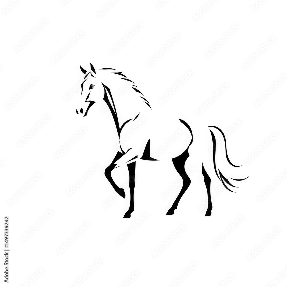 horse vector illustration with transparent background PNG and JPEG image horse vector illustration with transparent background PNG and JPEG image