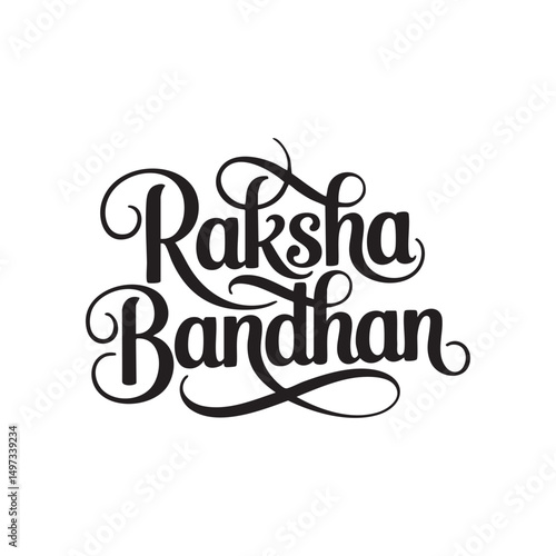 Fotografie raksha bandhan hand lettering text design