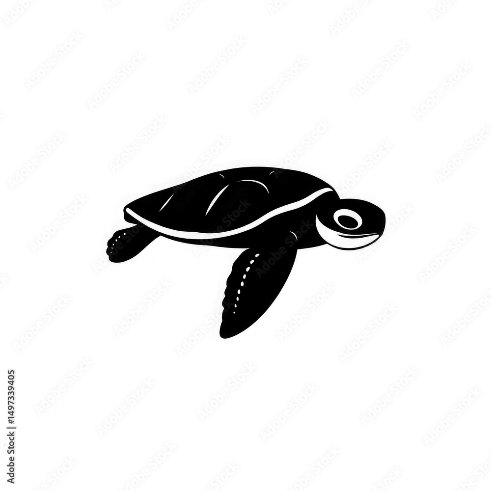 Fototapeta premium turtle text with transparent background PNG and JPEG image