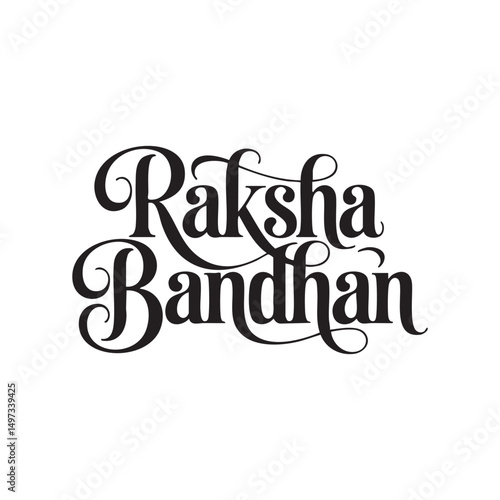 raksha bandhan hand lettering text design